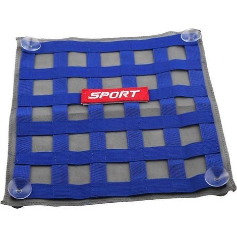 Pare-soleil carré de sécurité pour fenêtre de course, 34 cm x 34 cm, bleu. (1/5)