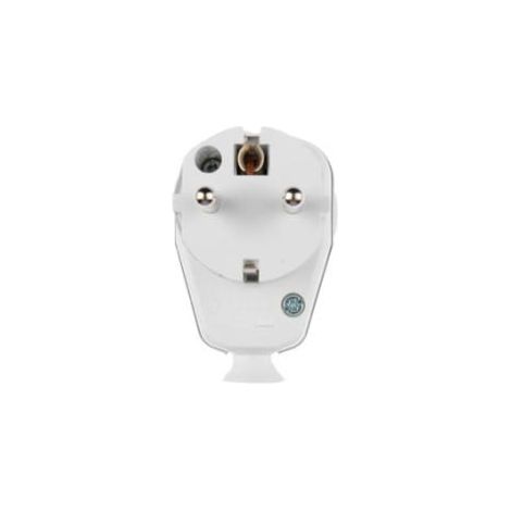 Winkelstecker mit Schalter 10/16A 2P+Z UNI-Schuko IP20 weiß 9002215