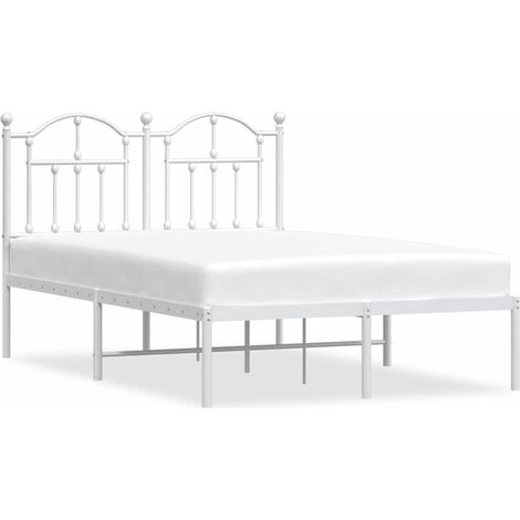 Maison Exclusive - Cadre de lit métal sans matelas et tête de lit blanc 120x190 cm