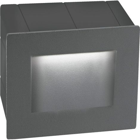 Merano Fishers Applique Extérieure Encastrable Gris Foncé Aluminium LED 3W 132Lm 3000K IP54