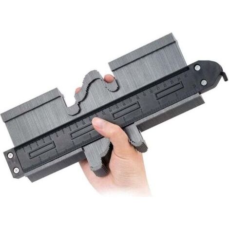 Jauge de contour en plastique avec serrure 25cm jauge de profilé règle de mesure de mesure pour précision de mesure de carrelage outil de marquage du bois stratifié (10 INCH) (1/4)