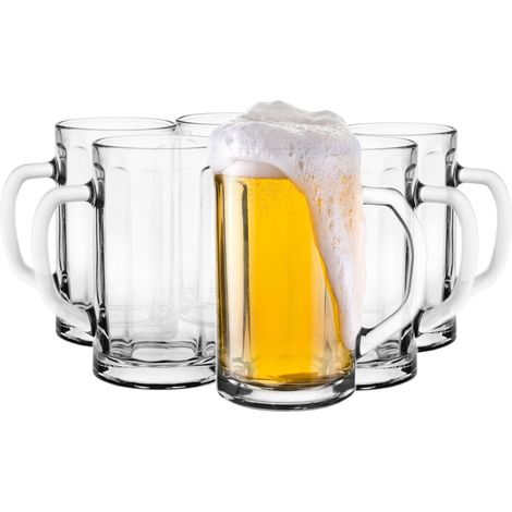 Set De Chopes À Bière 6X300Ml Chope A Biere Verre Cadeau Biere Homme À Bière (1/5)