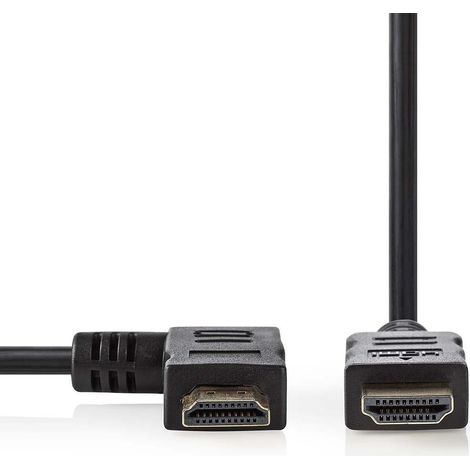 High speed hdmi kabel med ethernet hooked hdmi connector hdmi kontakt 4k30hz 102 gbps 150 m rund pvc svart kuvert (1/3)