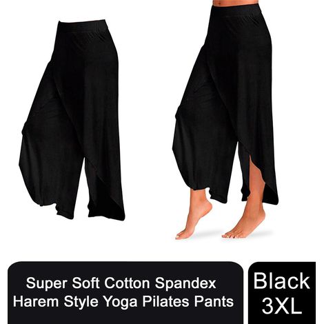 Aquarius Super Soft Modal Spandex Yoga Pilates Pants, Black 3XL (1/5)