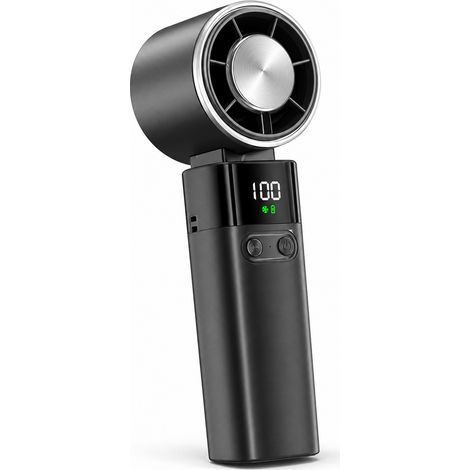 Ventilatore turbo portatile pieghevole nero 100 velocità 3 in 1 (1/5)