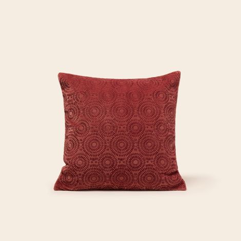 Housse de coussin en Velours brodé de fil coton SOLAYA (1/4)