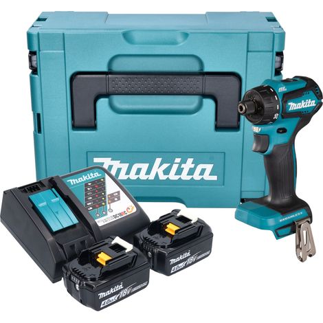 Trapano avvitatore a batteria Makita DDF 083 RMJ 18 V 40 Nm 1/4'' brushless + 2x batteria ricaricabile 4,0 Ah + caricabatterie + Makpac