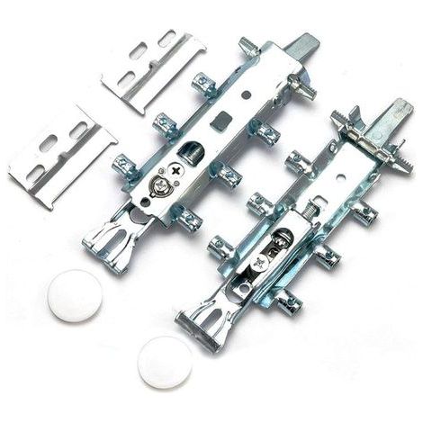 Set di 2 staffe universali da parete per pensili da cucina con tappi (1/5)
