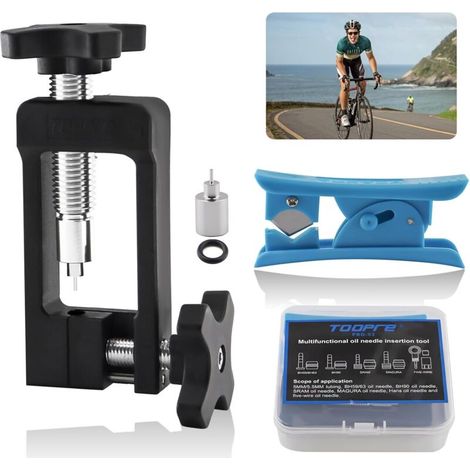 Needle Driver Insertion Tool, Bicycle Hydraulic Hose, Bicycle Oil Needle with Hydraulic Hose Cutter, for Mounting Needle Bars, Mountain Bike, Road Bike (1/5)