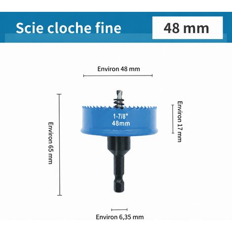 Scie cloche ultra-fine pour coffret électrique Ø 48 mm 48mm 48 10 200 g – Livraison gratuite