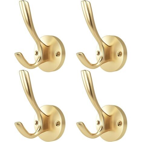 Massive Metallhaken zum Aufhängen von Kleidung, Wandhandtuchhaken für Zuhause, Golden (1/5)