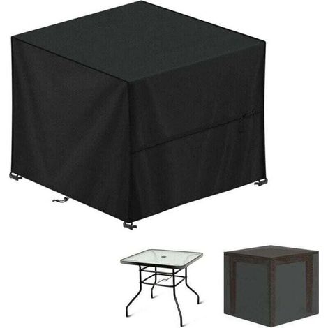 Housse salon de jardin 90x90x90cm – Imperméable, Anti-UV, 420D Oxford – Protection robuste pour mobilier extérieur – Sac de rangement inclus –- Crezuo (1/3)