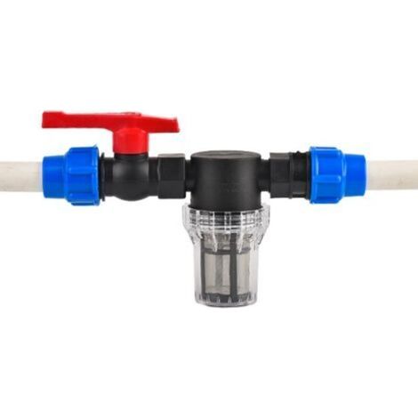Tuyau d'eau en PVC, filtre à connexion rapide, accessoires IBC, système d'irrigation de jardin, filtre PE 25mm (1/5)