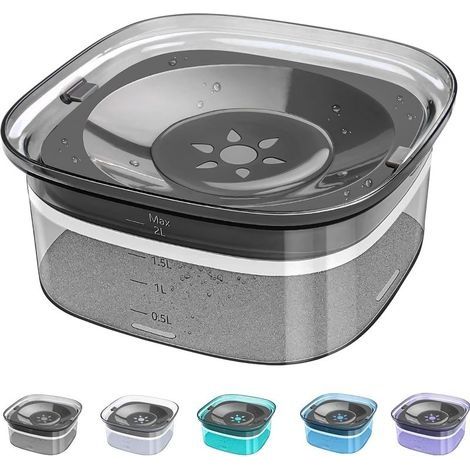 Gamelle d'eau pour Chien, No-Spill Gamelle d'eau Flottante pour Animal Voyage, Grande Capacité 2L, Anti-débordement Bol d'eau de flottabilité, Bol d'alimentation Automatique pour Chien, Chat-Noi (1/5)