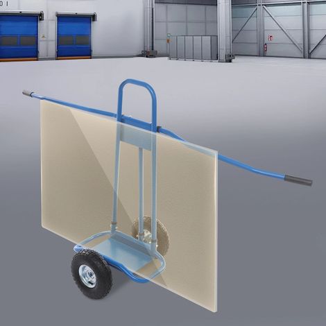 Glasplatte Handwagen, Gipsplatte, Holzplatte, Trockenwandplatte Transportwagen, geeignet für Haushalte, Lager, Renovierungsanlagen, 120 85cm
