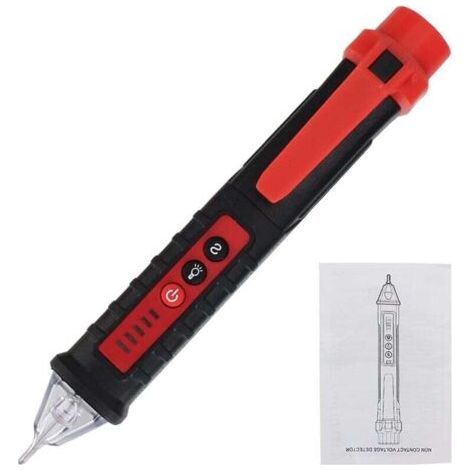 Einstellbarer, berührungsloser digitaler Spannungsprüfer 12–1000 V AC/DC Stromprüfer mit intelligentem Sensor, schwarz (1/4)