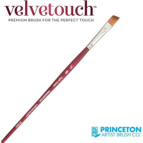 Pinceau - PRINCETON - Velvetouch P3950 - Biseau 3/8" - Manche court - Poils synthétiques (1/2)