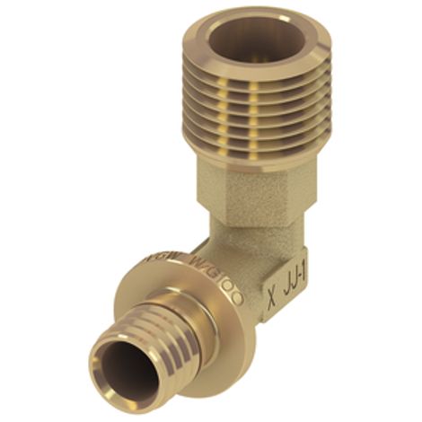 TECEflex Mamelon de transition coudé, bronze au silicium, 707804,