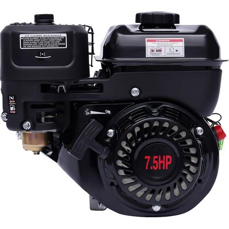 7.5HP 4 Stroke Gas Engine, 212CC 3600 RPM Petrol Engine Go Kart Engine Mini Bike Engine, Single Cylinder Forced Air Cooling, 36.2x31.3x33cm for Compressor Scarifier Lawnmower Pump Generator Mower