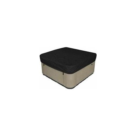 Bâche solaire carrée pour piscine, avec cordon élastique, imperméable, pour spa, protection extérieure, noire, 218 x 218 x 30 cm