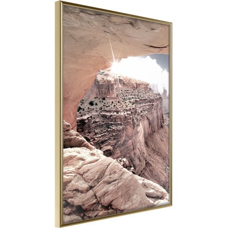 Affiche Murale Encadrée "Beauty of the Canyon" 30 x 42 cm Or