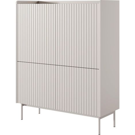 Cassettiera: 4 ante, mobile: Cashmere, 103,2 x 126,2 x 38 cm (1/5)