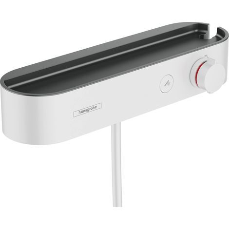 Mitigeur Thermostatique Douche Showertablet Select 400, Robinet Thermostatique Douche, Blanc Mat, 24360700 (1/2)