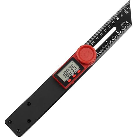 Règle D'Angle Numérique Jauge D'Angle Numérique Jauge de Biseau de Type T et Rapporteur 180 Mm/360 ° Écran LCD pour le Travail Du Bois Construction Métallique (1/2)