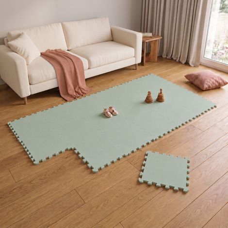 18 Teile Spielmatte Baby Puzzlematte - 30x30 Krabbelmatte Bodenmatte Kinderzimmer (1/5)