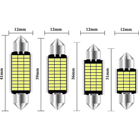 Lampada LED per tetto auto Cnabus, a doppia punta, 3014, 31/36/39/41 mm, lampada di lettura decodificata, lampada per targa deng ALOVEZ (1/4)