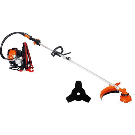 Gt Garden – Débroussailleuse thermique 52 cm3 – Moteur 2 temps 3 CV – Tête Tap and Go pour coupe précise – Confort dorsal ergonomique (1/5)