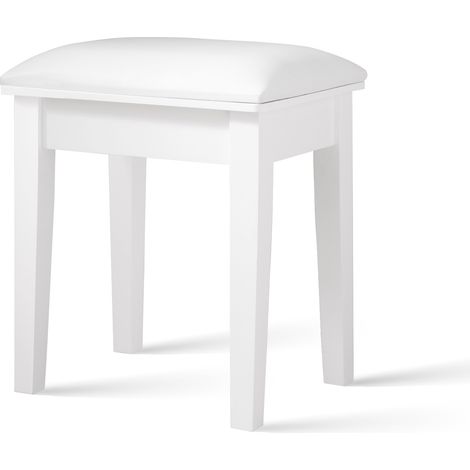 GagaGagaTabouret de piano rembourré blanc (1/5)