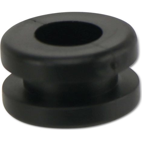 Passe-câble PVC KSS, noir, épaisseur plaque 3 mm, trou Ø 7,8 mm, ouvert, 1 pièce (1/2)