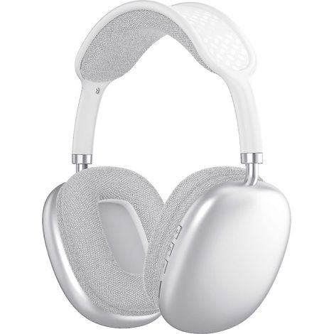 Casque sans fil à réduction de bruit, casque stéréo Bluetooth (blanc)