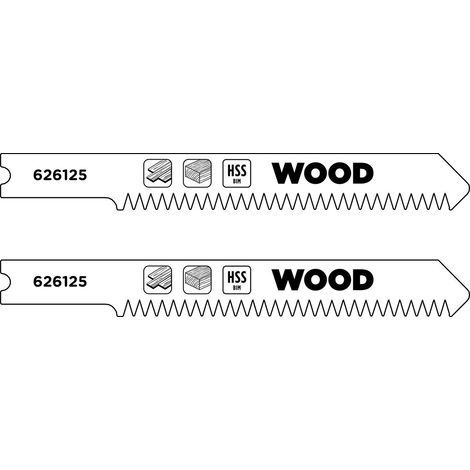 kwb 2x Lames de scie sauteuse pour stratifié (pour stratifié, bois dur, bi-métal) (1/2)