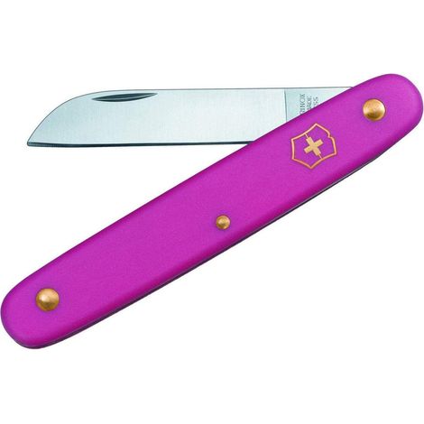 Victorinox, Coltello per fioristi, Professionale, per Vivai e Giardinieri, Svizzero, poliammide, rosa, Lama, dritta