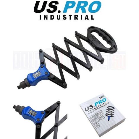 US PRO RIVET GUN 33"" LAZY TONGUE TONG HAND RIVETER BLIND POP 2.4MM - 6.4MM 5455 (1/4)