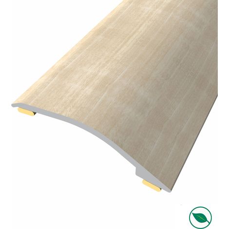 Forestea – Barre de seuil adhésive aluminium – Chêne poli – Longueur 90 cm – Largeur 3,8 cm – Rattrapage niveau 3-12mm – Facile à poser (1/2)