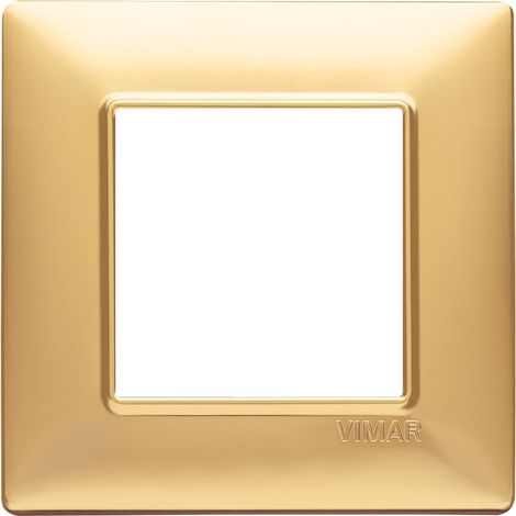 Placca 2M oro opaco scatola rotonda Vimar Plana 14642.25