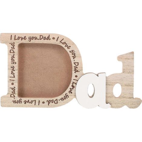 Holz-Fotorahmen für den Schreibtisch – Fotohalter – Vatertagsdekoration – 20,5 x 10,8 cm (1/4)