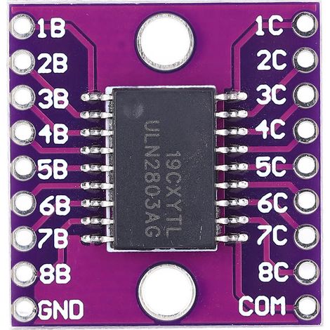 Module de matrices de transistors Darlington ULN2803A, 2 pièces, accessoire électrique industriel violet 50V (1/5)