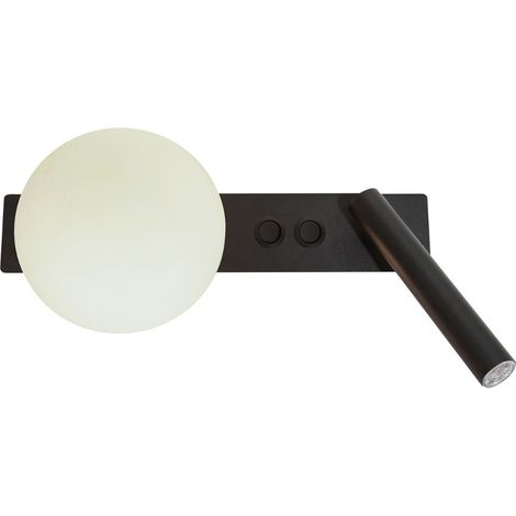 Applique HOTEL MOOD nero/bianco vetro 2xG9 con switch (1/2)
