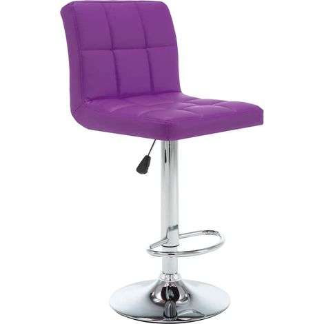 Maison Exclusive - Tabourets de bar lot de 2 violet similicuir (1/5)