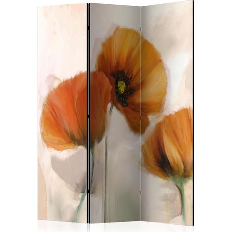 Paravento - poppies - vintage [Room Dividers] - 135x172 (1/4)