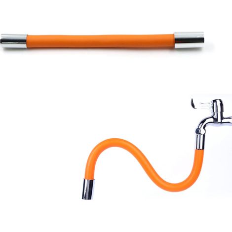 Flexible Faucet Hose - 30 cm - G1/2 Inch Thread - Kitchen Sink Extension - 1 Piece (1/5)