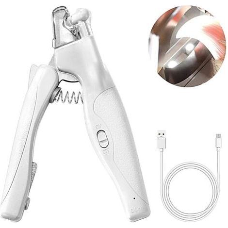 Coupe-ongles pour animaux avec lumière LED pour chats et chiens, kit de toilettage professionnel et sûr (1/5)