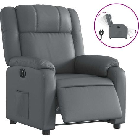 Maison Exclusive - Relaxsessel Elektrisch Grau Kunstleder
