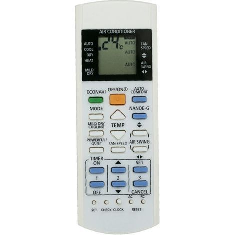 Panasonic Klimaanlagen-Fernbedienung, weiße ABS-Ersatzfernbedienung für Klimaanlagen A75C3300 3208 3706 3708 3883 3935 (1/5)