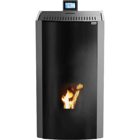 A++ Robin Wood Woody Total Glass wasserführender Pelletofen 18 kW (1/4)