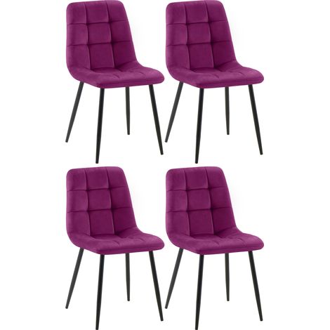 4er Set Esszimmerstühle Antibes lila